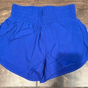 Women's Blue High-Waisted Shorts